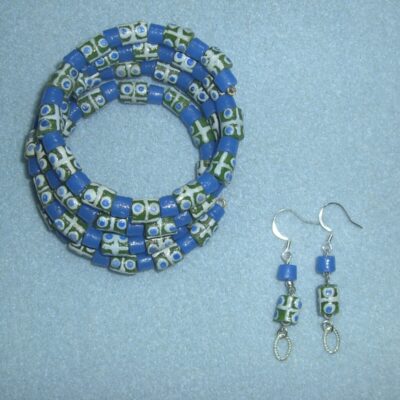 GGBlue n Green Bracelet and Earrings